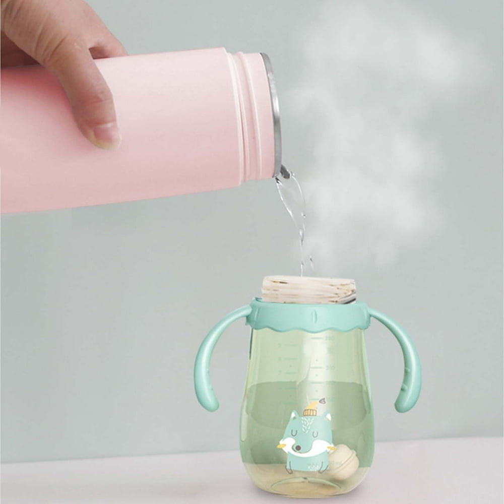 Baweave Portable Electric Kettle for Travel  3-in-1 Mini Car Kettle with Auto Shut-Off  Stainless Steel Water Heater for Tea and Coffee  400ml Capacity White