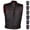 Paisley Red, variant on SOA Men's Leather Motorcycle Vest With Armor Biker Club Vest