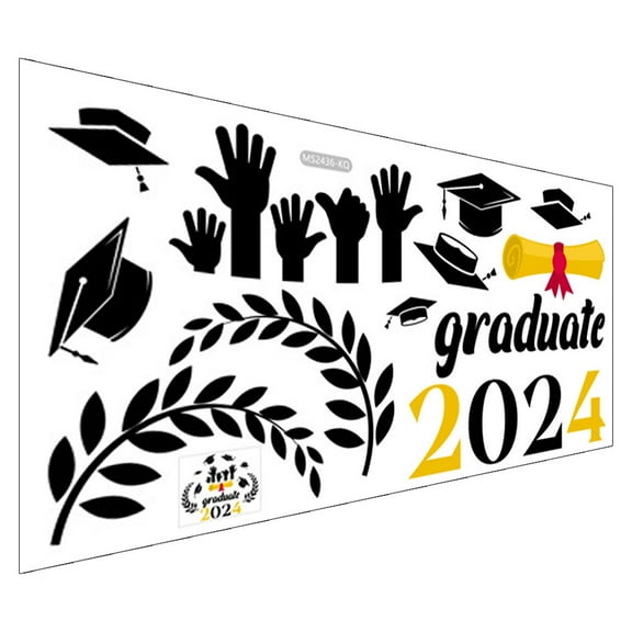 WORGEOUS Bulletin Board Borders Graduation Decoration Wall Sticker 60.00X30.00X0.10CM
