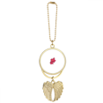 thumbnail image 1 of Korea Hibiscus Flowers Botany Car Keychain Angel Wing Pendant, 1 of 4