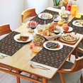 thumbnail image 2 of Boho Brown Geometric Ethnic Pattern Summer Placemats Table Placemats Set Of 4-Linen Kitchen Washable Placemats Table Mats 11.8"x17.7" Non-Slip Heat Resistant, 2 of 6