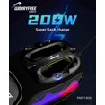thumbnail image 4 of Portable Bluetooth Speaker with 2 Microphones & Tripod, 120W Output, Upto10H Playtime, On-The-Go Party Box Karaoke with Built-in RGB Lights Strong Vibration IPX6 Splashproof (Black), 4 of 5