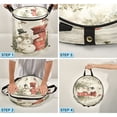 thumbnail image 4 of Wobogo Snowman Mail Carrier Foldable Laundry Baskets with Carry Handle Zipper Closure Travel Bathroom College Dorm Essentials, 4 of 6