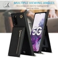 thumbnail image 4 of Crossbody Wallet Case for Samsung Galaxy Note 20 with Card Holder, Purse Cover Removable Cross Body Strap for Galaxy Note 20 Zipper Phone Case Black, 4 of 18