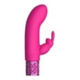 thumbnail image 3 of Shots Royal Gems Dazzling Rechargeable Silicone Miniature Rabbit Vibrator Pink, 3 of 5