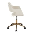 thumbnail image 4 of Margarite Task Chair, Home Office Chair with Wheels, Black Office Chair, Computer Chair, Home Office Desk Chair Comfy, Contemporary Desk Chair (Cream Faux Leather), 4 of 6