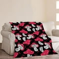 thumbnail image 2 of Red Mushroom Blanket Mushroom Gifts for Girls Kids Boys Women Cute Mushroom Throw Blanket Soft Comfort Fleece Blanket for Couch Sofa Bed 60"x80", 2 of 6