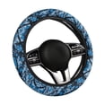 thumbnail image 6 of Uorisanigo Blue Camo Steering Wheel Cover Branch Car Steering Wheel Protector Warm Auto Wheel Cover Flannel Car Accessories for SUV Automotive Vehicle Car Decor Gift for Holiday, 6 of 8