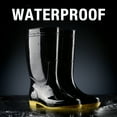 thumbnail image 2 of HISEA Men's Rain Boots Waterproof, Garden Fishing Outdoor Work PVC Boots, Durable Slip Resistant Boots for Agriculture and Industrial Working Black/Yellow Size 10, 2 of 6