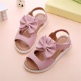 thumbnail image 6 of IROINNID Little N Big Girls Summer Sandals Girls Cute Bow Non-slip PU Princess Shoes, Size 18M-9Y, 6 of 7