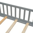 thumbnail image 5 of UHOMEPRO Full Size Floor Bed with Door and Fence for Kids, Toddler Bed Montessori Floor Bed with Slats and Safety Guardrails, Solid Wood Full Bed Frame for Girls Boys Kids Bedroom, Gray, 5 of 14
