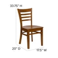 thumbnail image 2 of HERCULES Series Ladder Back Cherry Wood Restaurant Chair, 2 of 9