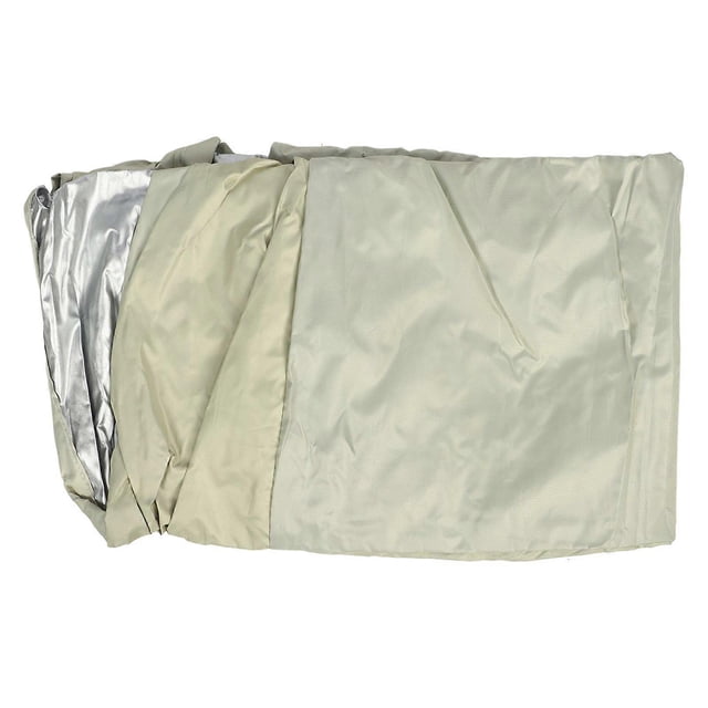 Lawn Mower Cover Heavy Duty 600D Oxford Cloth Waterproof Dustproof Universal Fit Push Mower Cover with Storage Bag Khaki