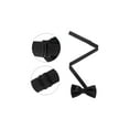 thumbnail image 2 of INSPIRE CHIC Men's Cotton Bowties Solid Color Textured Pre-tied Bow Ties for Family Party Small Black, 2 of 4