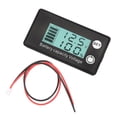 thumbnail image 2 of LCD Battery Meter 2Wire Percentage Voltage Meter Digital Battery Tester with Real Time Monitoring for Lithium Lead Acid Battery 7-68V LCD Display Screen Reverse, 2 of 7