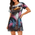 thumbnail image 1 of Balery Lady Duck Camisón de manga corta con cuello redondo para mujer, cómodo y elegante., 1 of 6