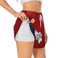 thumbnail image 3 of Lsque Mario Printed Women's Running Shorts with Liner Pockets,Elastic Quick Dry Workout Athletic Gym Yoga Shorts,Womens High Waist Shorts-X-Large, 3 of 9