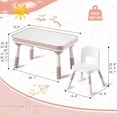 thumbnail image 2 of Linor Kids Activity Table and Chair Set with Two Chairs, Height Adjustable Toddler 5 in 1 Activity Table with Storage, 2 of 8