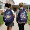 thumbnail image 2 of Jeiento Owl 17 Inch Backpack Set for Kids Boys Girls 4-Piece Lunch Bag Pencil Case Water Bottle Holder Galaxy Sky Lightweight Large Capacity School Bookbag Back to School, 2 of 7