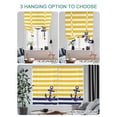 thumbnail image 4 of Yellow Striped Tie Up Curtains for Windows 54 Inch Length Balloon Curtains Kitchen Adjustable Balloon Window Shade Navy Blue Nautical Anchor Geometric Tie Up Valance Bathroom Curtain Window 42"x54", 4 of 6
