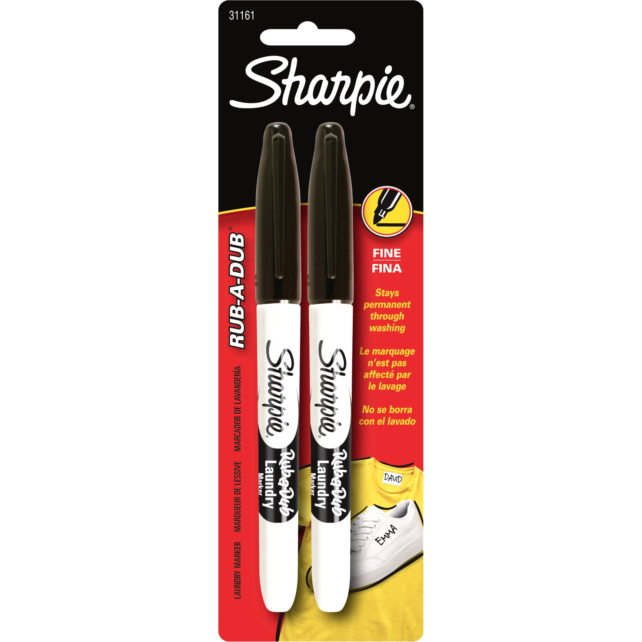 SN31101PP-2 Sharpie Rub-A-Dub Laundry Marker Pack of 3