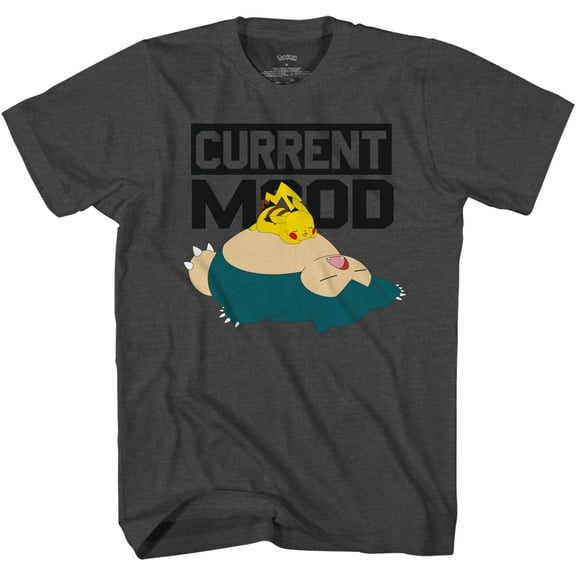 Pokemon Snorlax and Pikachu Current Mood Shirt