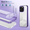 thumbnail image 3 of Compatiable with iPhone 11 Pro Max Case Clear, Transparent Crystal Shockproof Phone Case, Slim Anti-Scratch Hard PC + Soft TPU Back Protective Cover Bumper Non-Slip Design, Darkpurple, 3 of 8