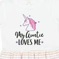 thumbnail image 4 of Inktastic My Auntie Loves Me Unicorn Girls Toddler Dress, 4 of 5