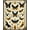 Navy Blue Gold, Pattern 4, variant on Design&I 8'x10' Washable Area Rug Geometric Vintage Butterfly Moth Botanical Insect Whimsy for Dining Room, Large Office, Lounge, Snag-Free