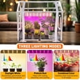 thumbnail image 5 of Mini Greenhouse with Grow Light, 23.6" L x 15.7" W x 19.6" H Portable Greenhouse with Waterproof Bottom Mat, Timer, 3 Light Color Mode for Indoor Outdoor Seed Starter Tray (Mini House Shape), 5 of 6