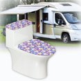 thumbnail image 5 of HELLHERO Multiple Bunny Faces with Bows Toilet Lid Seat Cover of 2 Piece Elastic Edge Toilet Seat Covers Set Easy to Install Gift, 5 of 7