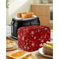 thumbnail image 5 of Fsddascl Red Snowflake Christmas Toaster Cover 2 Slice, Small Kitchen Appliance Covers, Winter Xmas Snowflake Toaster Oven Cover with Loop, Bread Machine Cover Polyester Dust Cover Protection, 5 of 5