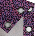 thumbnail image 4 of Ambesonne Jungle Grommet Curtain, Leopard Skin Savannah 80s, 50" x 96", Royal Blue and Hot Pink, 4 of 6