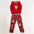 thumbnail image 2 of Nuevo conjunto de pijamas para el hogar de otoño e invierno europeo y americano, estampado de monstruo navideño, decoración para padres e hijos, decoración del hogar, 2 of 5