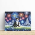 thumbnail image 3 of Happy New Year Boston Terrier Family Cheer Winter Midnight Firework Horizontal Matte Canvas Poster Gentleman Dog Lover Gifts Wall Art Home Decor - 02025, 3 of 5