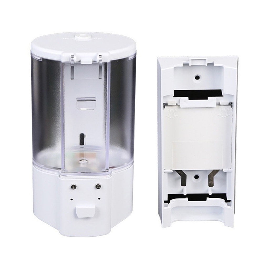 13.5 Fl.Oz Automatic Soap Dispenser, Wall Mount Touchless Sensor for Liquid & Gel, Battery Powered (4 AA, Not Included), for Home Kitchen Bathroom Sink, 3.7"X7.1"X3.3",White, By Preplabs