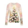 thumbnail image 5 of Goodtrade8 Womens Shirts Crew Neck Holiday Pullover Winter Printed Christmas Slim Fit Casual Long Sleeve Tops for Women Fashion, 5 of 6