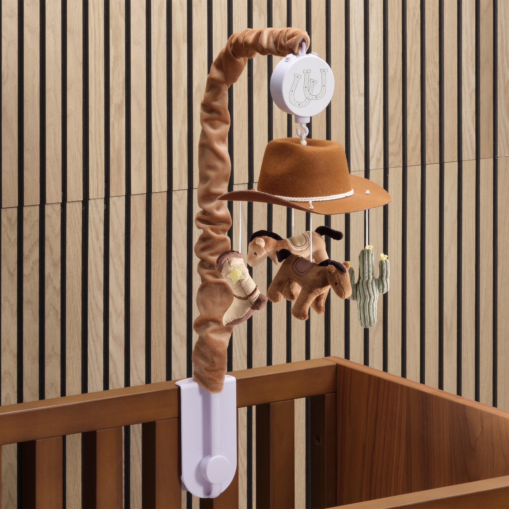 Lambs & Ivy Country Western Cowboy Hat Musical Baby Crib Mobile Soother Toy