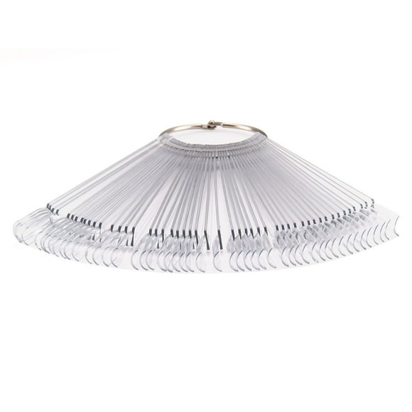 EeaseMX 50 piezas de puntas para decoración de uñas, palitos de colores, expositor, práctica, anillo de inicio, transparente, bricolaje