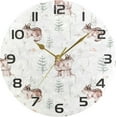 thumbnail image 5 of Cute Squirrel Wall Clock Round Vintage Silent Non Ticking Battery Operated Accurate Arabic Numerals Design for Home Kitchen Living Room Bedroom, 10 Inch, 5 of 5