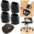 thumbnail image 2 of Felt Bottom Furniture Wheel Caster Cups Sofa Bed Office Chair Wheels Stopper Floor Protectors Covers Silicone Prevents Scratches, 2 of 9