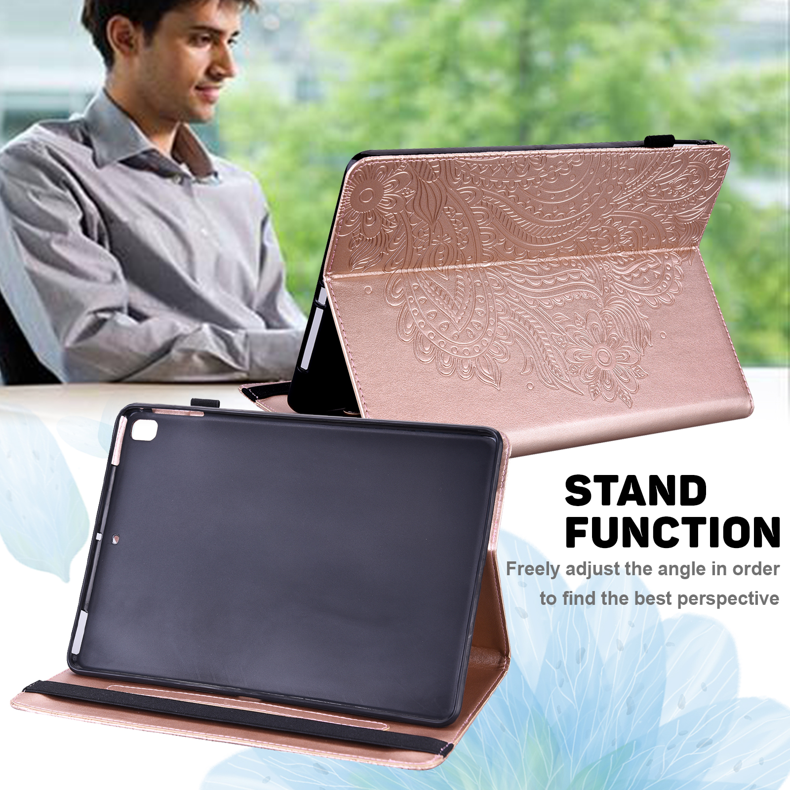 Other - Etui en PU avec porte-cartes et porte-stylet or rose pour Samsung  Galaxy Tab A8 (2021) SM-X200/SM-X205 - Housse, étui tablette - Rue du  Commerce
