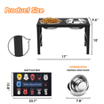 thumbnail image 3 of SHAINFUN Metal Raised Dog Bowl Stand for  Dogs,  Elevated Dog Bowls with Sprill Proof Mat, Dog Food & Water Bowls 10" Tall Dog Feeder, 3 of 7
