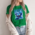 thumbnail image 4 of 2025 Movie Kpop Demon Hunters T-Shirt Summer Tshirts Casual Loose Girls T Shirt Graphic Clothes Fashionable Unisex Short Sleeve Cartoon Graphic Tee for K-Pop and Movie Fans#Green 2XL, 4 of 4