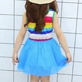 thumbnail image 3 of Vestido tutú de princesa para niñas de 1 a 9 años, minivestido veraniego con arcoíris, 3 of 4