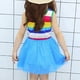 thumbnail image 3 of Vestido tutú de princesa para niñas de 1 a 9 años, minivestido veraniego con arcoíris, 3 of 4