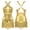 Gold, variant on Miutii Women's Latin Dance Dress Glittery Sequins Cross Front Fringed Salsa Cha-Cha Rumba Ballroom Black S