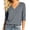 7Grey24, variant on XAOFW V Neck Loose Fitting T Shirts For Women Casual Solid Color Tee Three Quarter Sleeve T-Shirt Celebration Party Versatile Tops