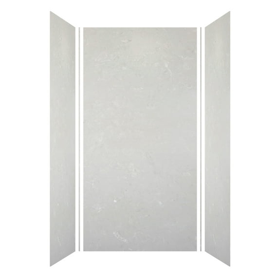 Transolid SWK483696-50V SaraMar 48-in x 36-in x 96-in Glue to Wall 3-Piece Shower Wall Kit, Lunar Velvet