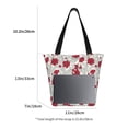 thumbnail image 3 of Disketp Leaves And Anemone Flowers In Red Grey Bolsa de Hombro Casual para Mujer, Bolso Cruzado para Compras, Viajes y Uso Diario, 3 of 6